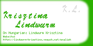 krisztina lindwurm business card